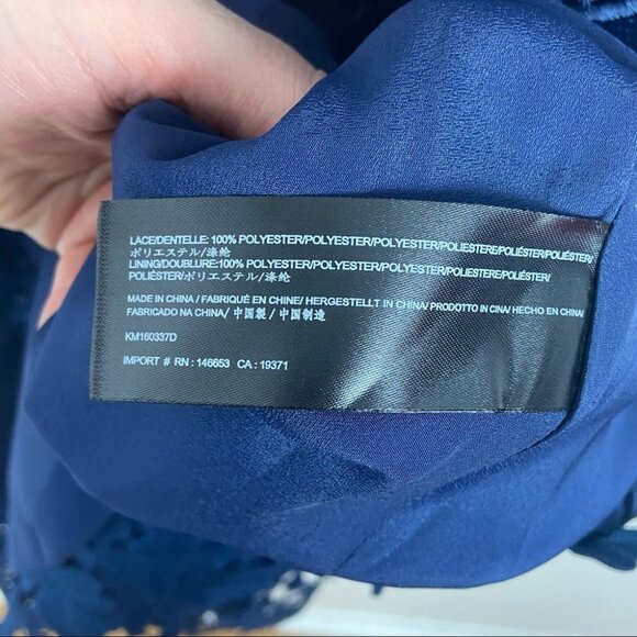 Revolve Keepsake Acoustic Lace Mini Dress Navy Blue Size Medium Floral Shopbop M - Picture 8 of 11